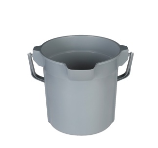 Grey 10 L Round Bucket with Handle